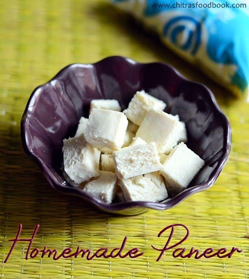 Homemade paneer recipe