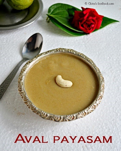 Aval payasam with jaggery