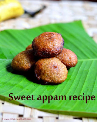 Sweet appam recipe using wheat flour & jaggery