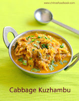 Cabbage masala kuzhambu