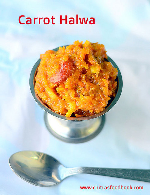 Carrot halwa with khoya