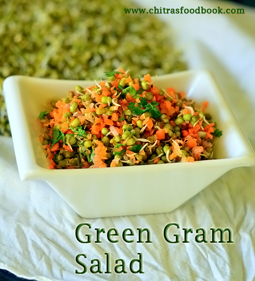 Sprouted Green Gram Salad – Sprouts Salad Recipe