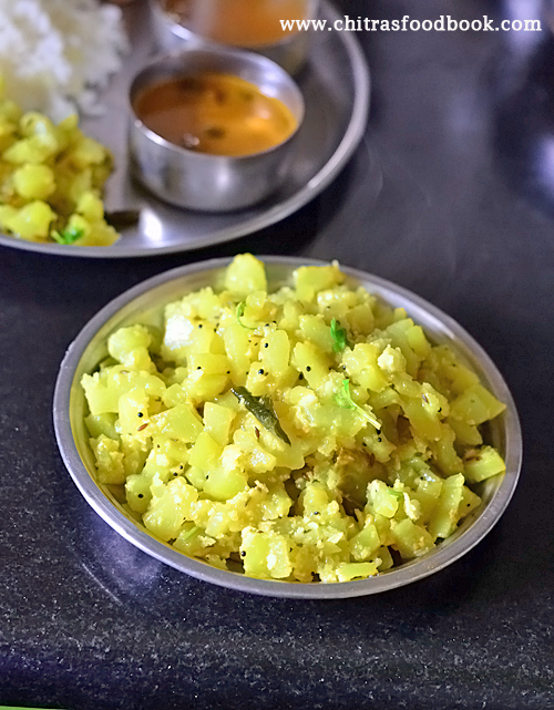 Chow Chow Palya / Chow Chow Poriyal Without Onion