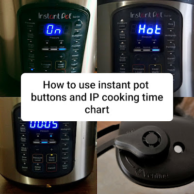 Instant Pot Bascis – How To Use Instant Pot Buttons, Cooking Times Chart/list