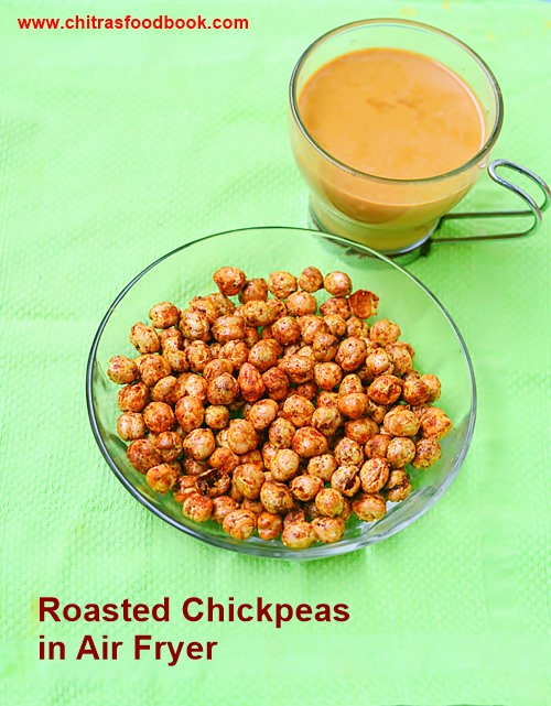 Spicy Roasted Chickpeas / Roasted Chana In Air fryer | Indian Air fryer Recipes