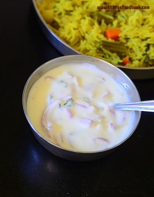 Onion Raita | Thayir Pachadi For Biryani | How To Make Raita For Biryani